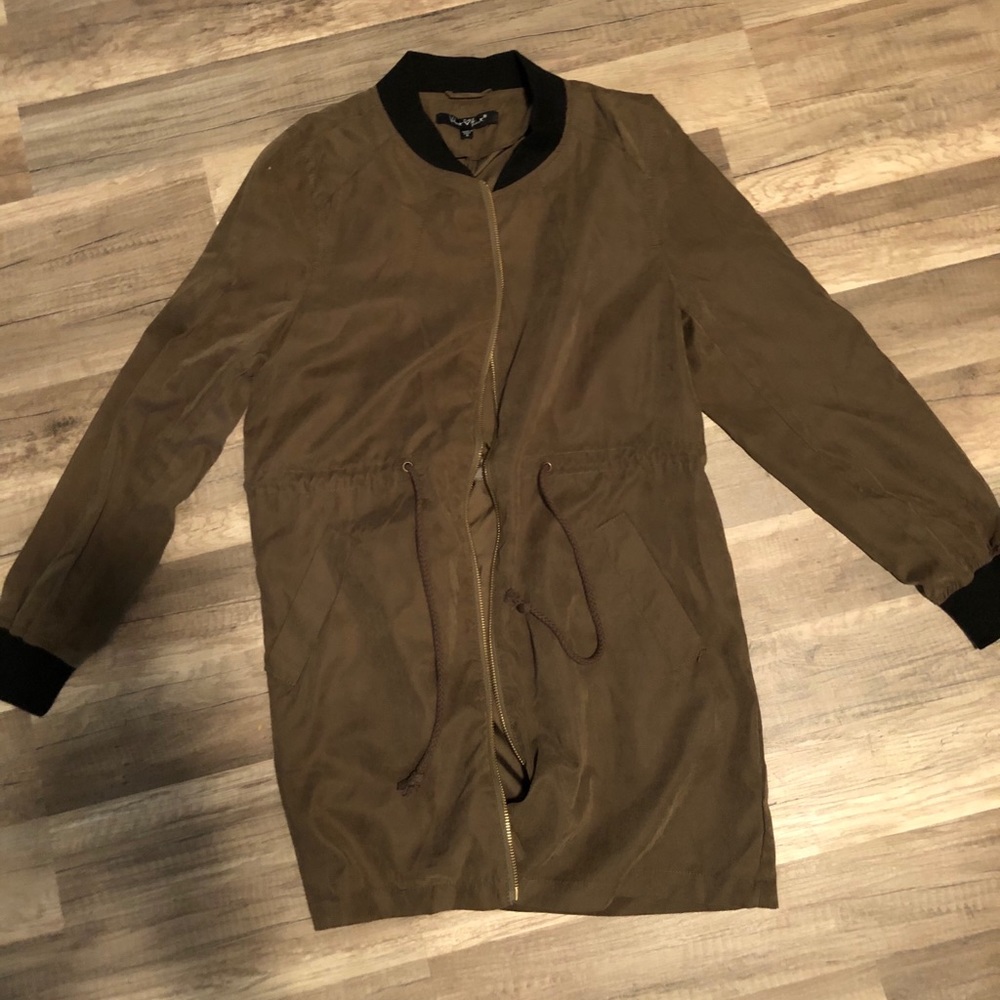 Velvet heart zip-up utility jacket